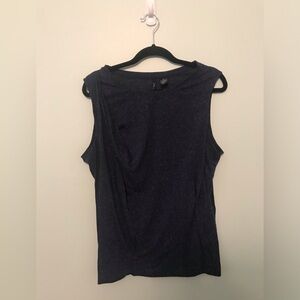 New Directions blue and white splatter tank top